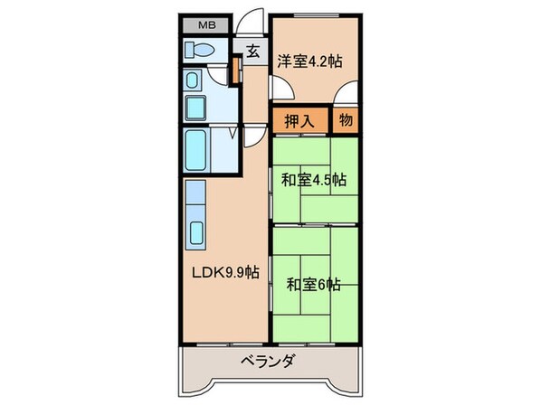 メゾンドソレイユの物件間取画像